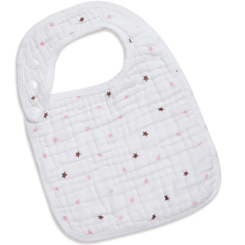 Pink grey star Muslinlife/хлопковые детские нагрудники; бандана для новорожденных; детские нагрудники; шарф для кормления; слюнявчик; полотенце; нагрудник; детские вещи - Цвет: Pink grey star