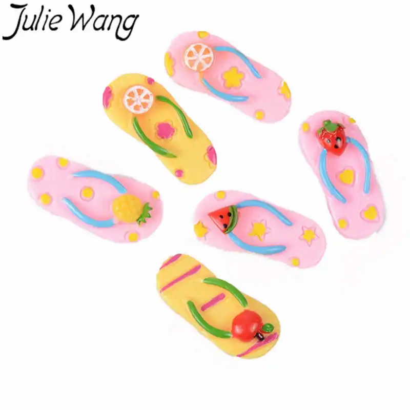 Julie Wang 10 шт. смешанный резиновый фруктовый Вьетнамки очаровательные Тапочки