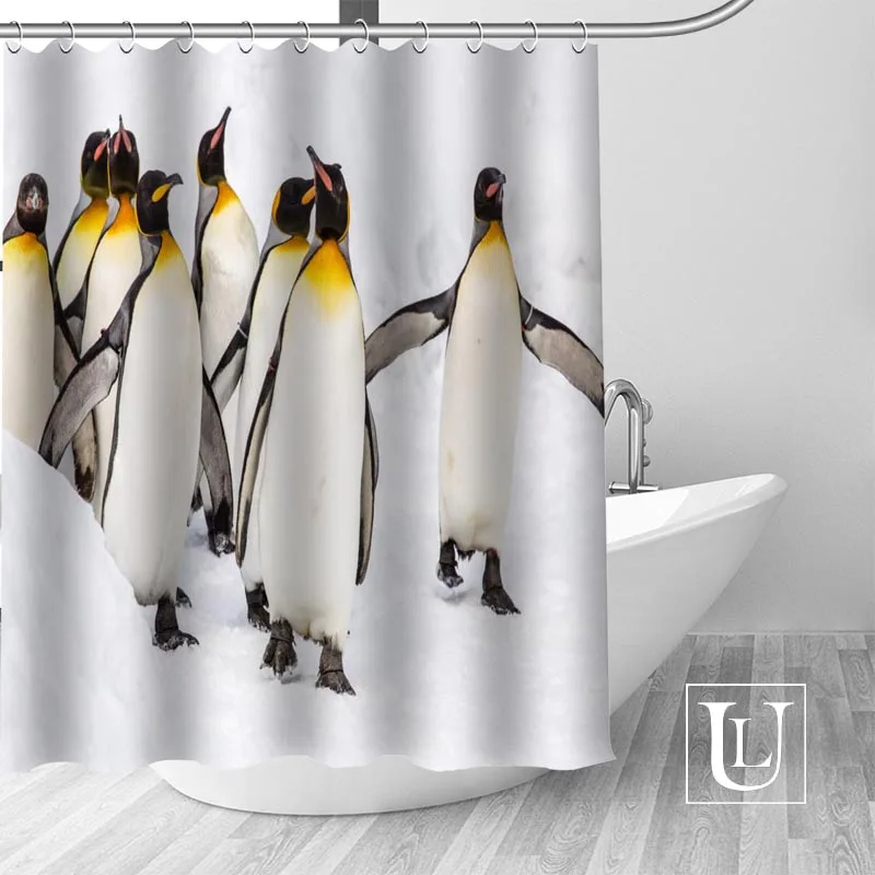 

Penguin Shower Curtains Custom Design Creative Shower Curtain Bathroom Waterproof Polyester Fabric