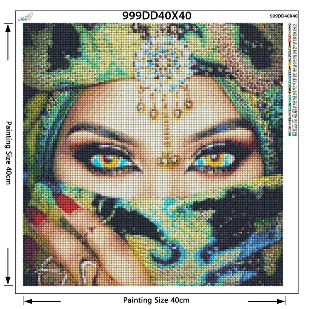 100% Full 5D Diy Daimond Painting Cross-stitch &quotMysterious Veiled Woman&quot 3D Diamond Round Rhinestones Paintings Embroider | Дом и сад