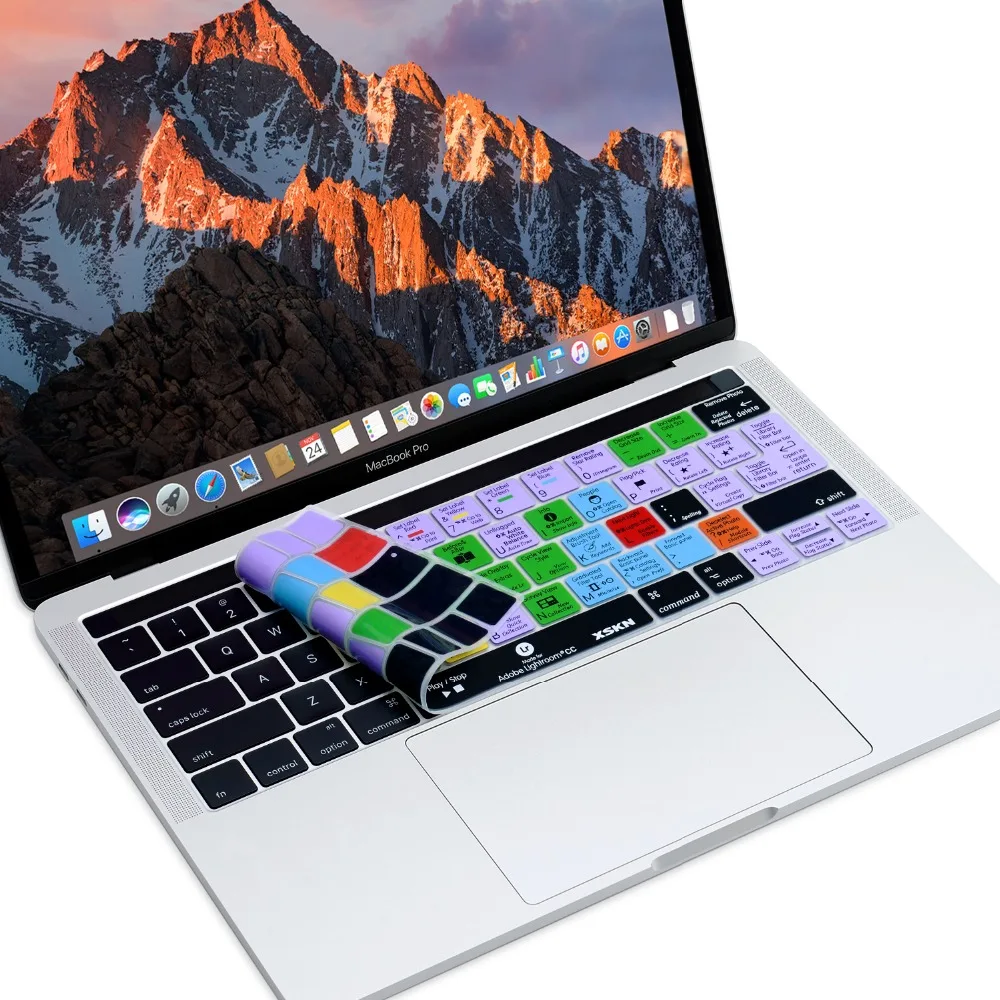 Чехол XSKN для клавиатуры lighroom Classic/CC Touch Bar MacBook Pro 13 A1706 A1989 A2159 15 A1707 A1990|for macbook pro|for