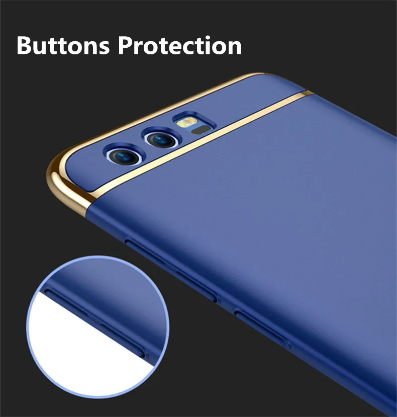 Для Huawei Honor 9 чехол задняя крышка Жесткий защиты цвет синий черный Большие размеры