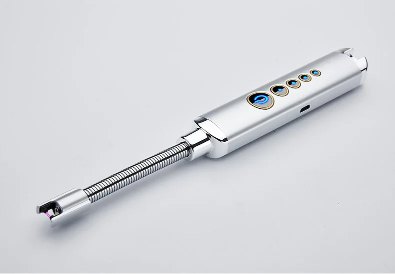 New USB Charging Arc Pulse Kitchen BBQ Igniter LED Power Display Safety Bend Igniter Cigarette Windproof Lighter