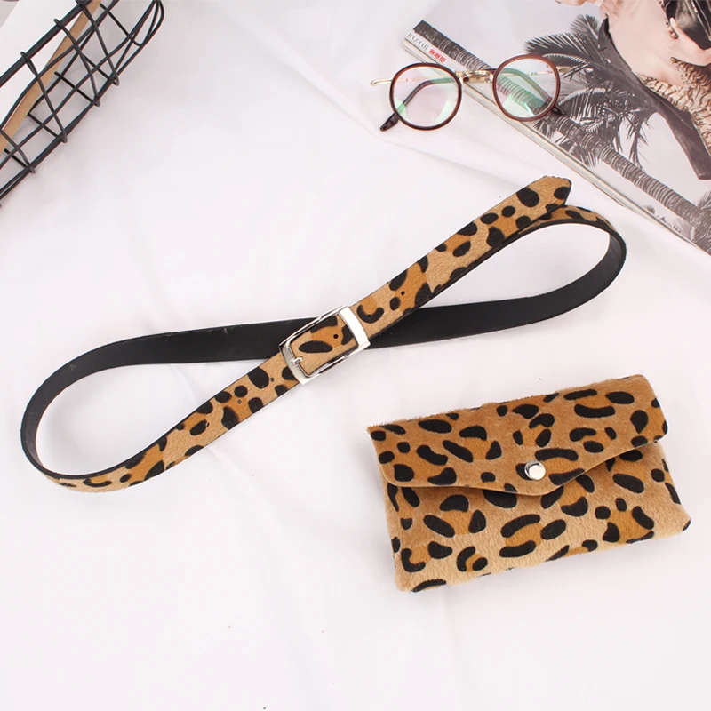 Fanny Pack для женщин поясная сумка сумки дамы животных печати леопарда конский волос
