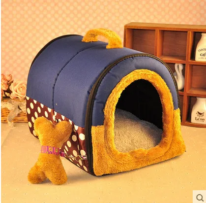 

fine joy Luxury Warm Pet House Cat Dog Nest Anti-wind Cotton Bed Sofa Animal Sleeping Cover Easy Cleaning High Quality Kennel