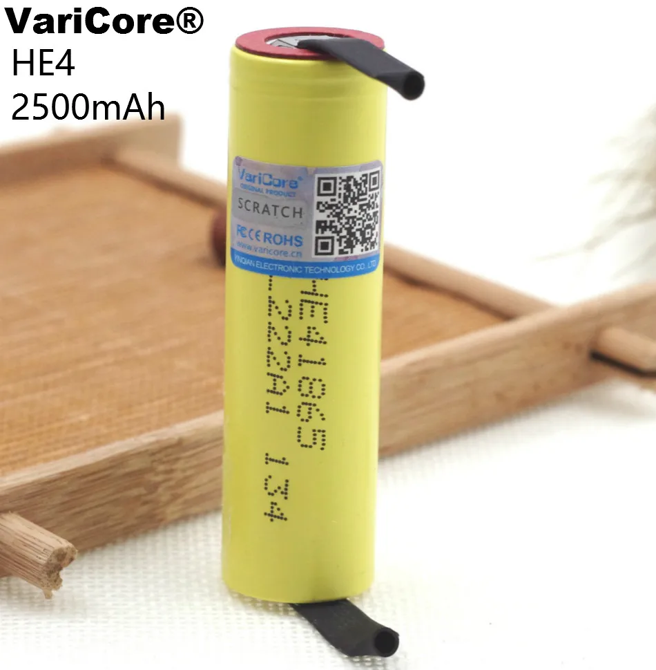 2 шт. Новинка литий ионный аккумулятор Varicore HE4 18650 3 7 В 2500 мА · ч специальный
