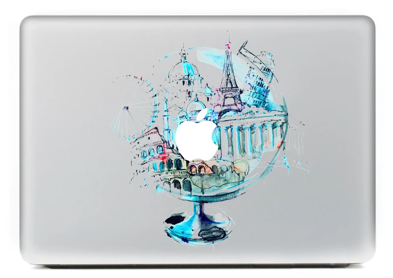 Стекло город DIY личность Виниловая наклейка для ноутбука Стикеры для MacBook Pro Air 13 дюймов мультфильм ноутбук кожи основа для mac книга