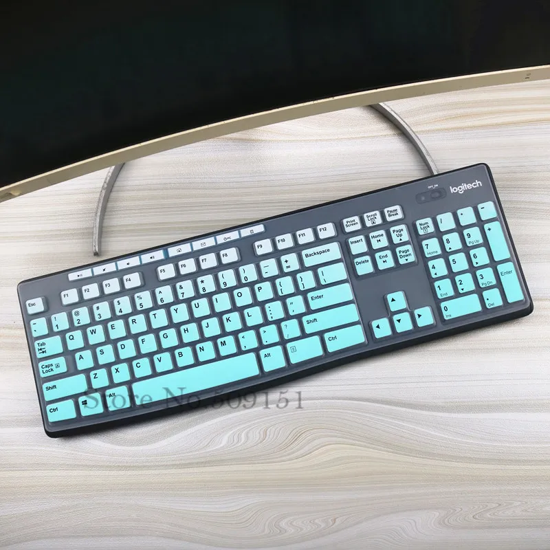 Gradient skyblue Водонепроницаемый силиконовый чехол для клавиатуры для logitech MK275 K275 MK200 K200 MK260 K260 MK270 K270 механический Настольный ПК - Цвет: Gradient skyblue
