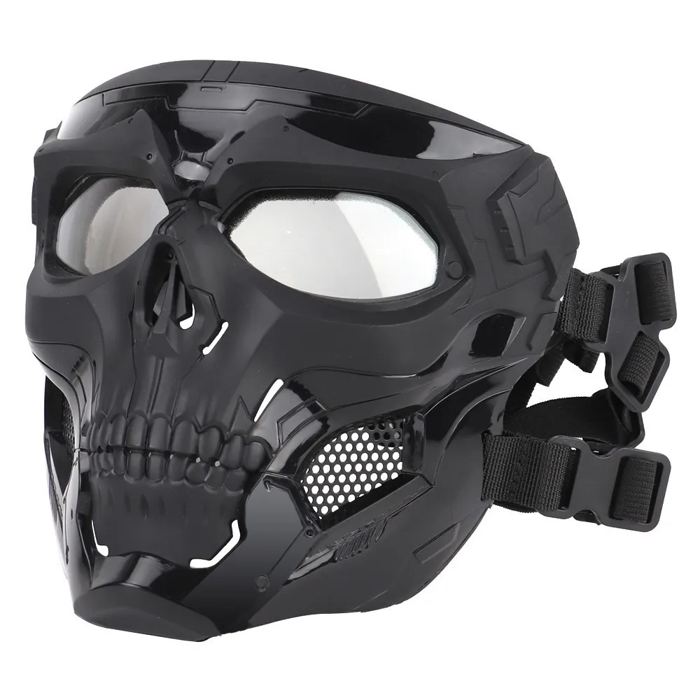 Airsoft Shooting Tactical Hunting Equipment Gears Skull Messengers Unisex Full Protective Mask Helmet 2 Wearing Ways Accessories