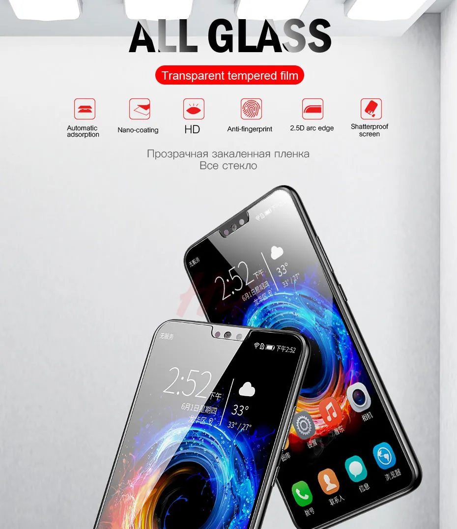 H& A 4 шт полное покрытие из закаленного стекла для huawei Honor 10 9 20 Lite 8X стекло для Honor 7A 7C 8A Pro 10i 20i защита экрана
