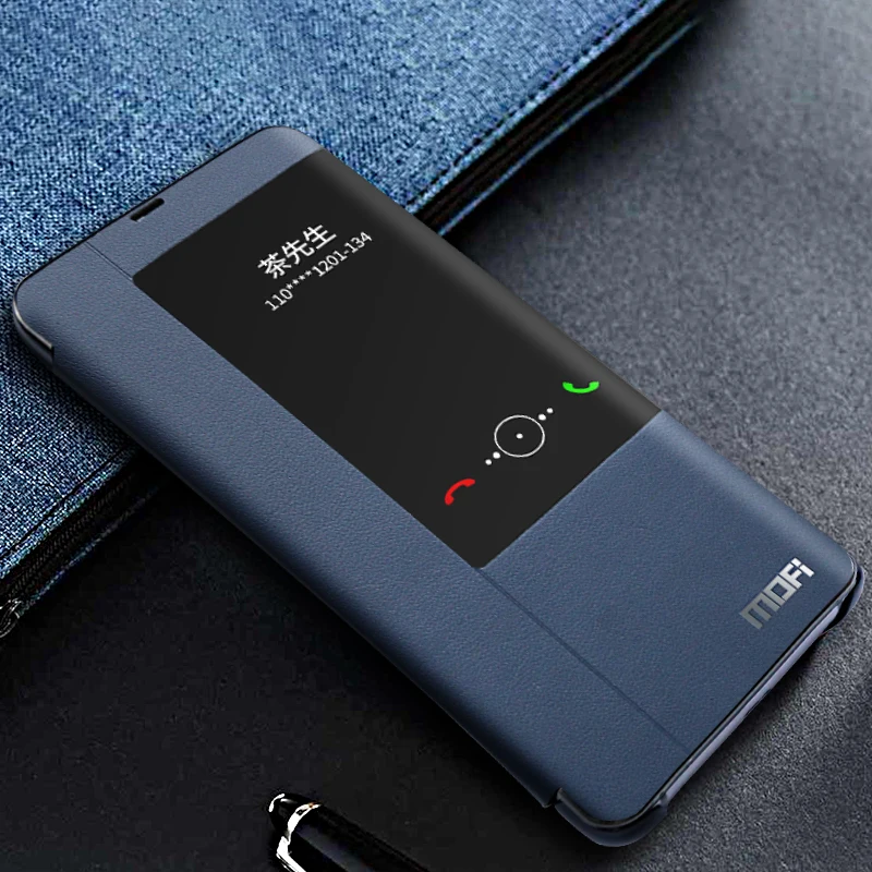 Чехол Mofi для huawei mate 20 Pro Оригинальный чехол из искусственной кожи прозрачный