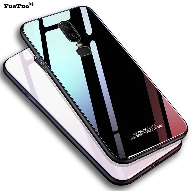 YueTuo glass mirror case for oneplus 5t 6 t 6t 7 pro one plus 7pro silicone silicon hard back coque tpu phone cover Accessories | Мобильные
