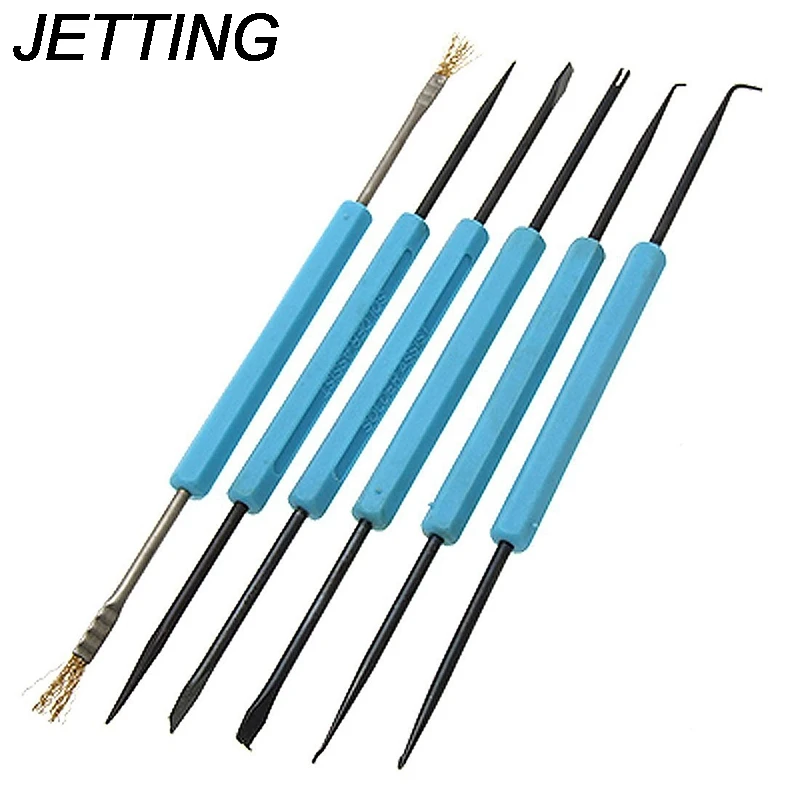 

JETTING 6Pcs/Set Double-sided Soldering Aid Repair Tools Set For PCB Repairing Rework 6-Pieces