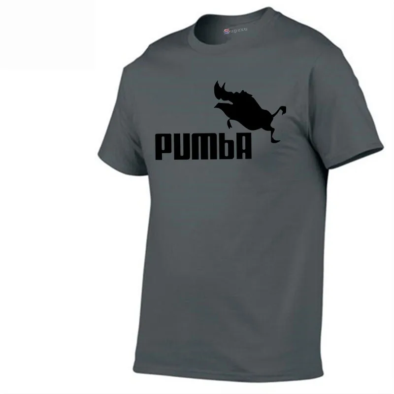 2019 забавная футболка Милая homum Pumba мужская повседневная хлопковая рубашка с
