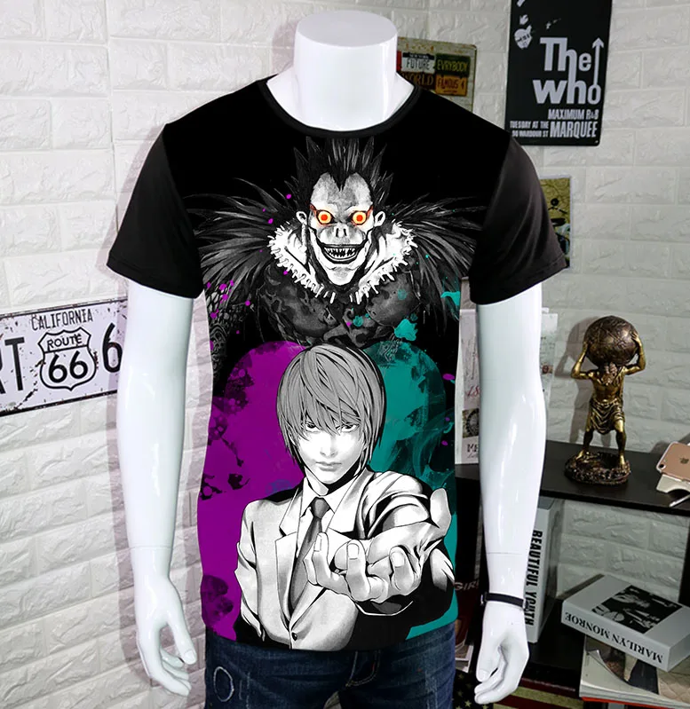 Футболка мужская с коротким рукавом и принтом Death Note|Мужские футболки| |