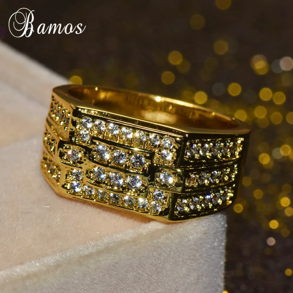 Роскошное кольцо на палец из фианита Bamos модные большие обручальные кольца