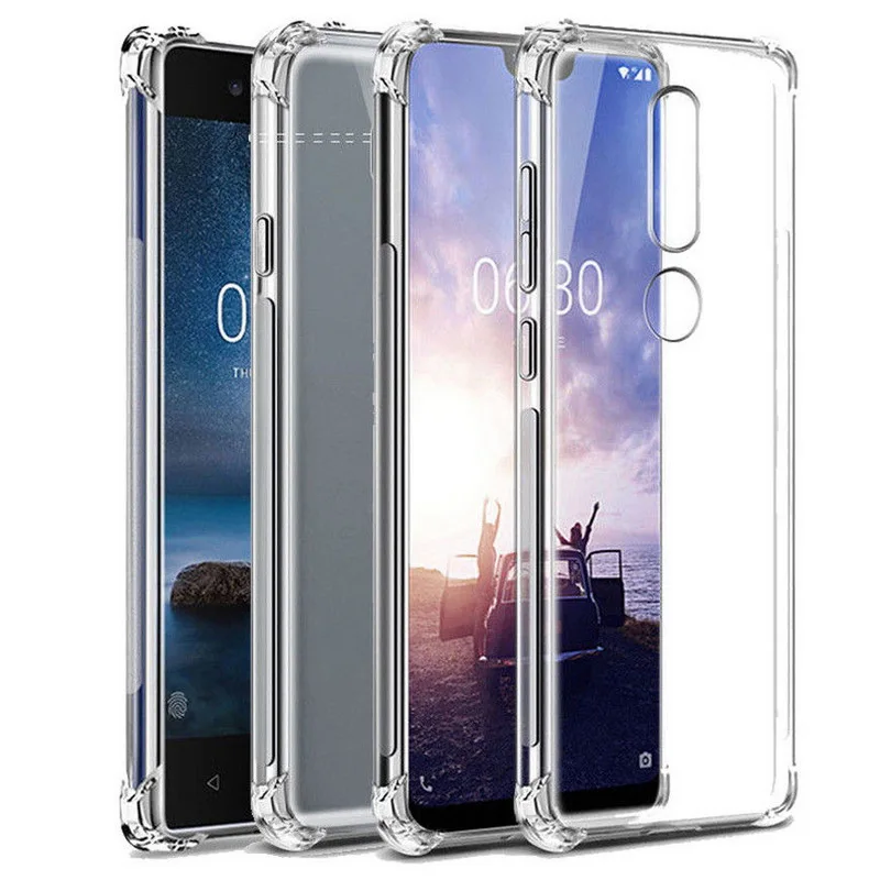 Противоударный прозрачный силиконовый чехол для Nokia X6 2,1 3,1 5,1 6,1 7,1 Plus на возраст 1, 2, 3, 5, 6 7 8 2,2 3,2 4,2 тонкий мягкий чехол