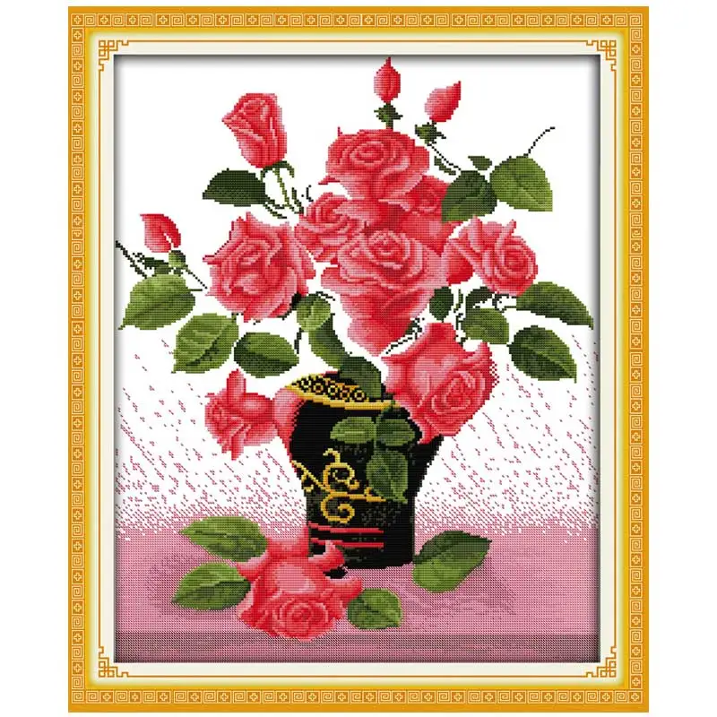 Набор для вышивки крестиком 11CT 14CT с цветочным принтом|cross stitch 11ct|cross setcounted cross |