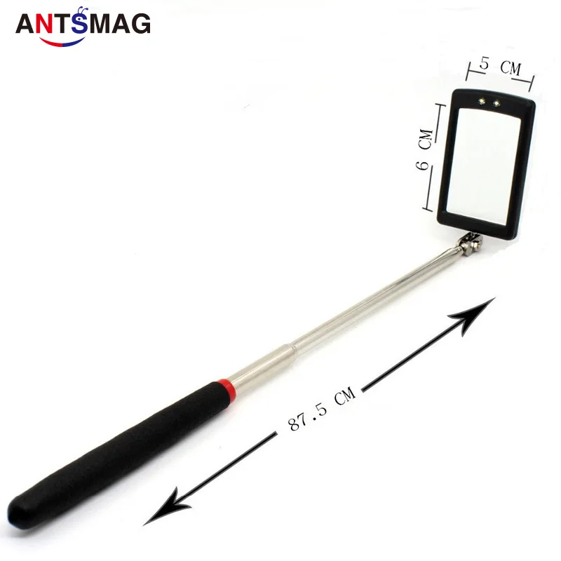 5PcsTelescoping LED Lighted Flexible Inspection Mirror 360 Swivel for Extra Viewing Dead Angle Line of Sight Obstacle Area |