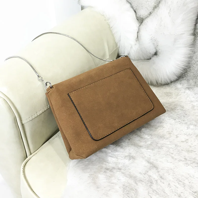 2018 модная однотонная сумка на плечо с цепочкой Новая высококачественная из