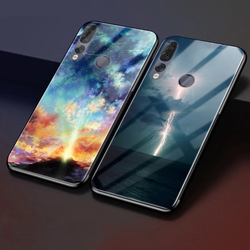Для lenovo Z5s чехол 6,3 ''закаленное стекло жесткая задняя панель из поликарбоната для lenovo Z 5s Z5S телефонные чехлы Силиконовый противоударный чехол для lenovo Z5s