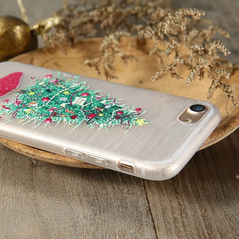CASEIER New Year Phone Case For iPhone 7 8 6s 6 Plus Merry Christmas Back Cover X Xr Xs Max 5s 5 SE Soft Cases Conque |