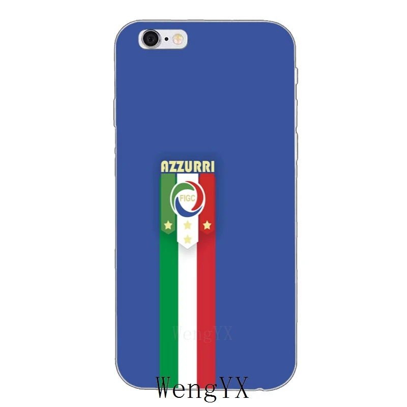 Итальянский логотип футбольной команды для iPhone X XR XS Max 8 7 plus 6s 6 plus SE 5S 5c 5 4S 4 iPod Touch чехол мягкий чехол для телефона