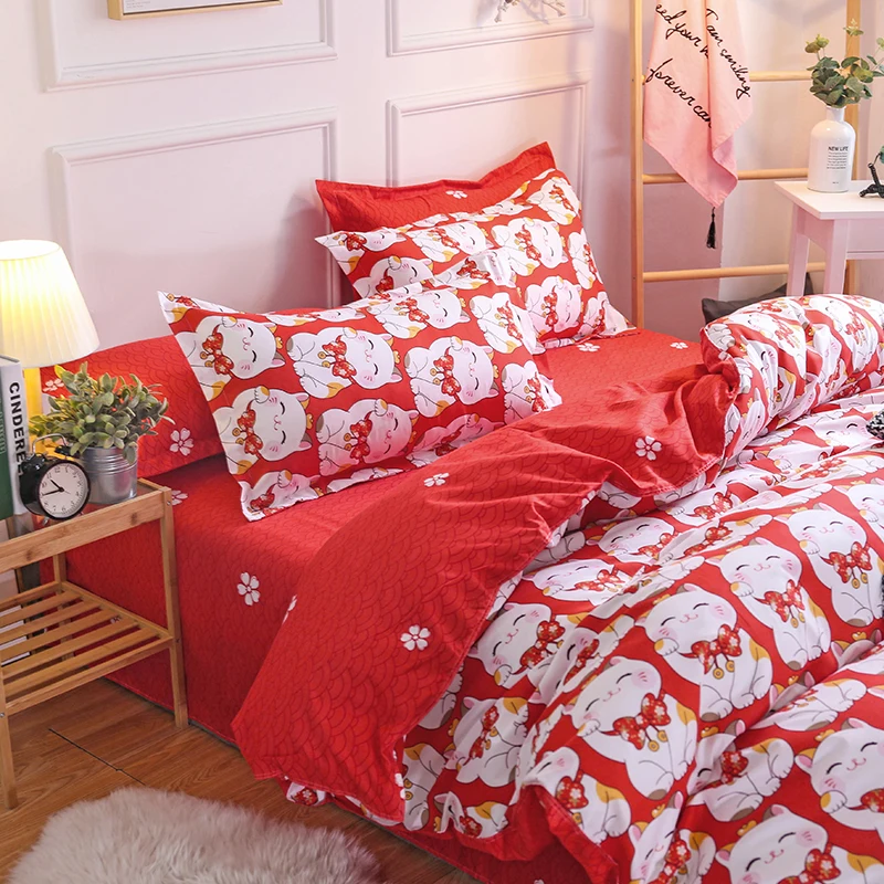 3/4 шт набор постельного белья простой мультяшный олень динозавр сверхтонкое