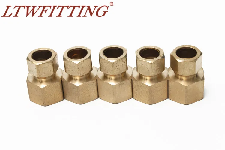 LTWFITTING латунь 5/8 &quotOD x 3/4&quot Женский NPT компрессионный соединитель фитинг |