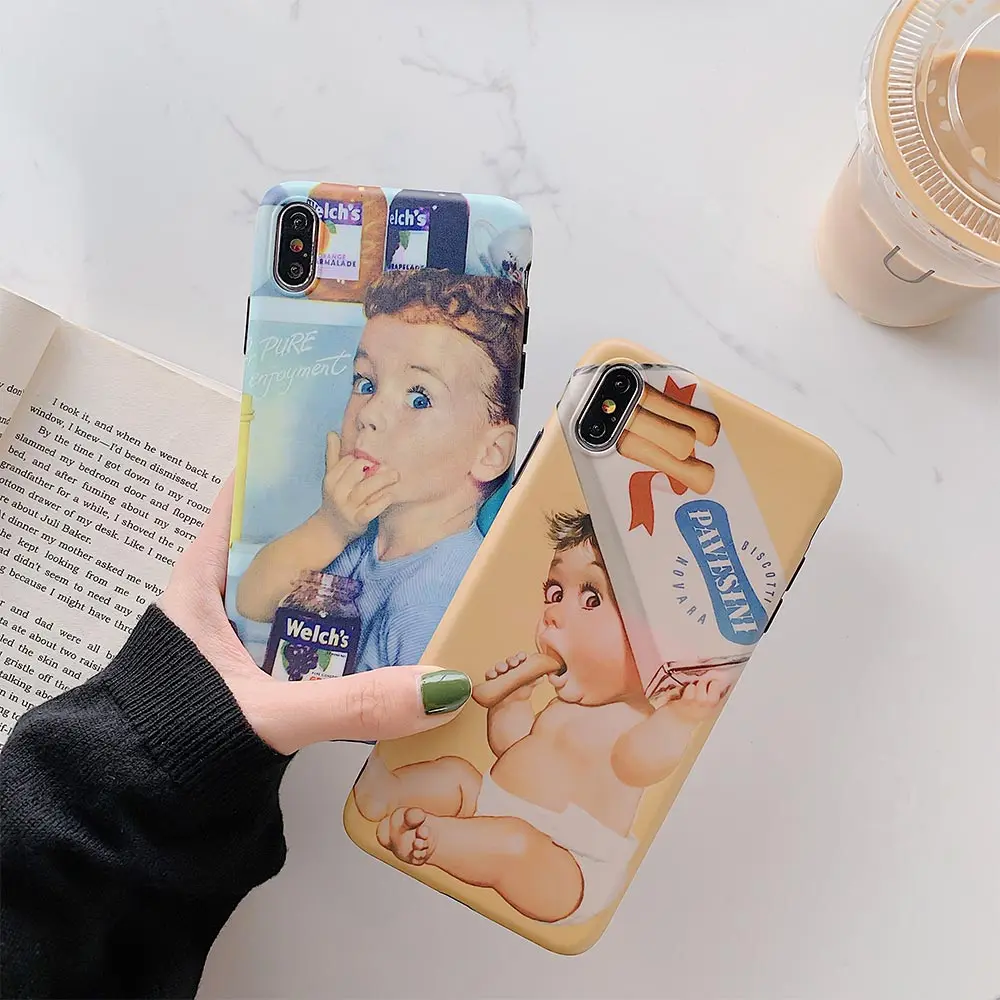 Жесткий чехол с забавным печеньем для iPhone 7 Plus 8 X XS XR Xs Max высококачественный из