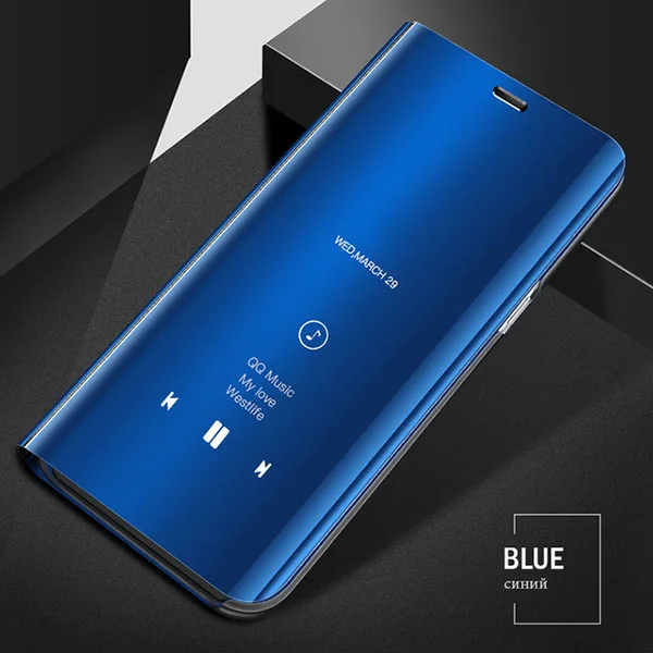 Light Blue Зеркальный умный флип-чехол для телефона huawei Honor 7A 7A Pro, чехол, стоячий чехол для Honor 7C 7C Pro Coque Fundas - Цвет: Light Blue