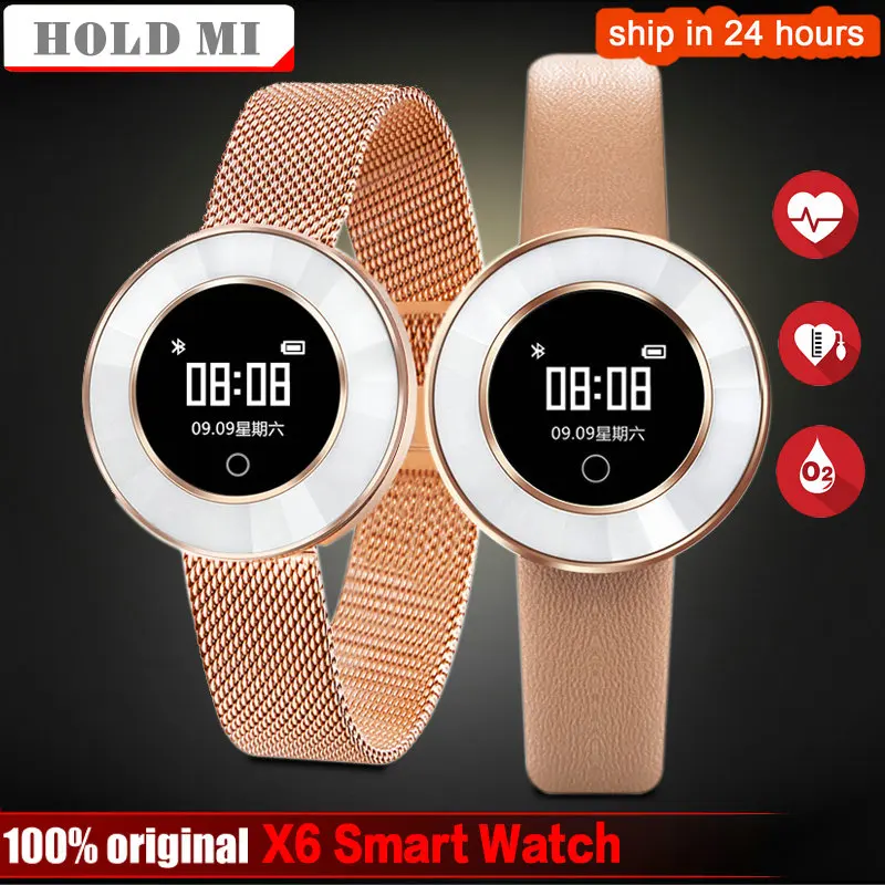 Модные X6 Bluetooth Смарт часы водонепроницаемые IP68 женские Reloj Heart Rate фитнес трекер