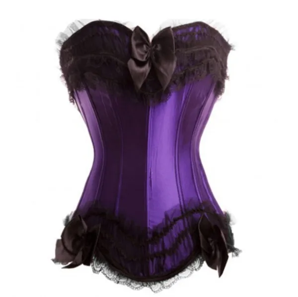 Корсет кружевной корсет с бантом модный для похудения пластиковыми косточками