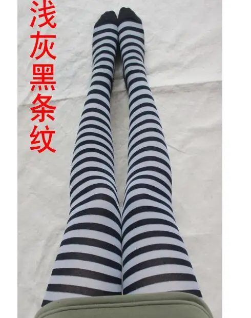 Лидер продаж! Новое поступление Модные женские сексуальные полосатые колготки