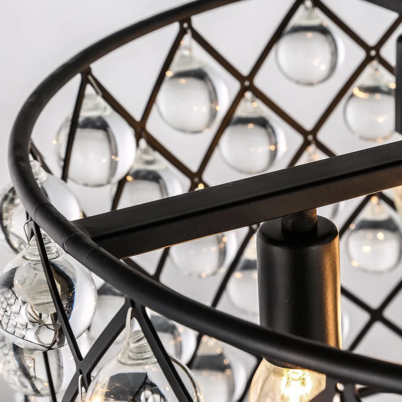 Металлическая Хрустальная цепочка в стиле ар деко с корпусом снаружи люстры для