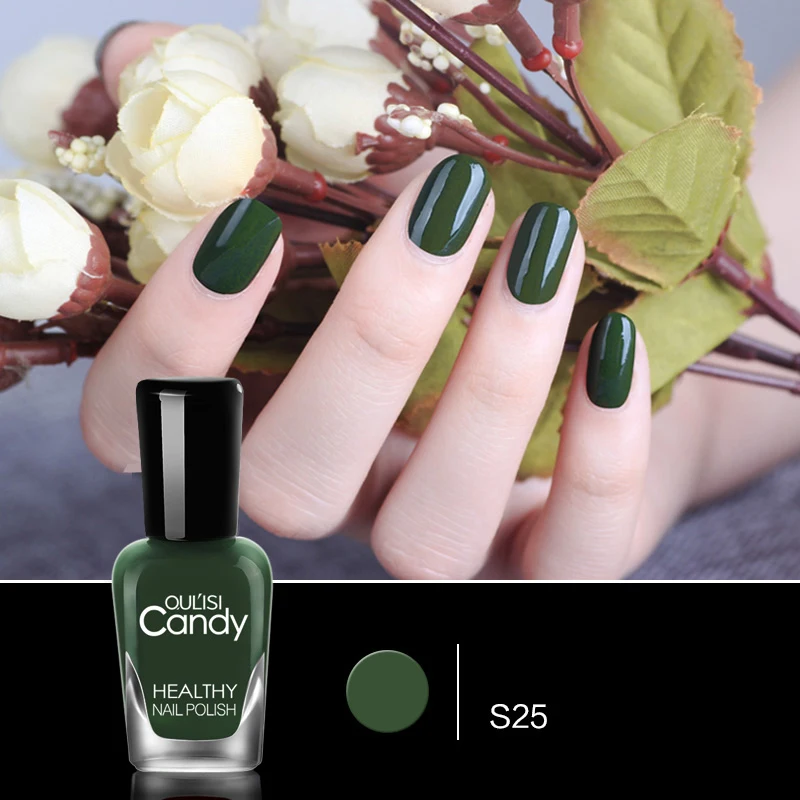 OULISI 40 цветов Быстросохнущий стойкий нетоксичный лак для ногтей можно очистить