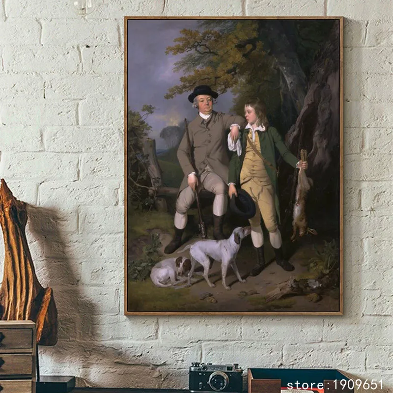 

Хлопок, без рамки, Классическая фигура, человек, собака, охота, холст, печать, картина маслом, напечатанная на хлопке, художественное украшен...