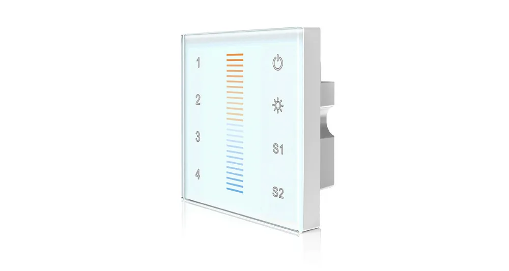 Настенный сенсорный Панель 4 зоны CCT DMX512 master & РФ 2.4 г удаленного отдаленных Выход