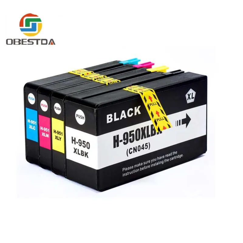 Картридж чернильный Obestda 4х совместимый с HP 950 951 XL для 950XL 951XL hp Officejet pro 8100 8610 8620 8630