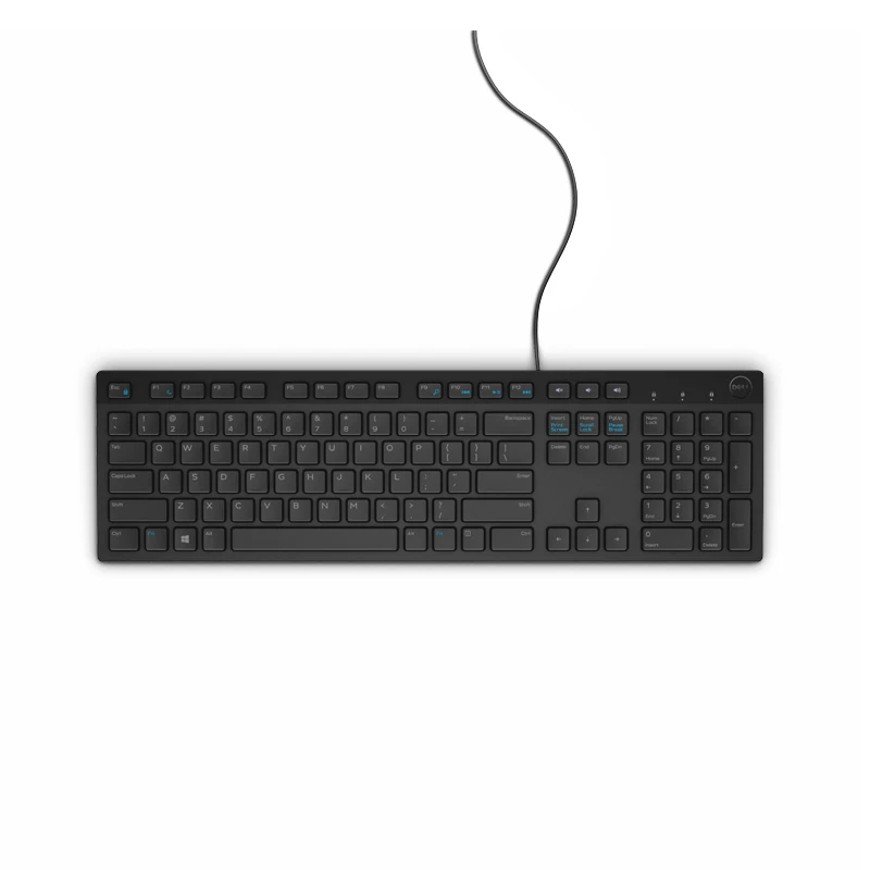 Dell KB216 клавиатура компьютер настольный офис все-в-одном ноутбук домашняя клавиатура черный/белый с USB