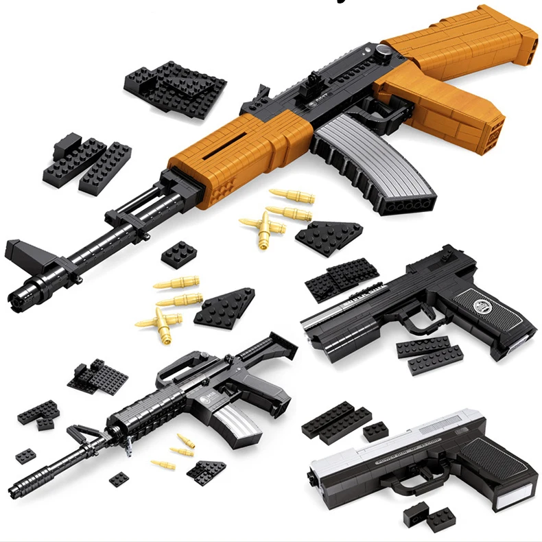 Лидер продаж 2017 строительный блок сделай сам Элитный пистолет NERF модель