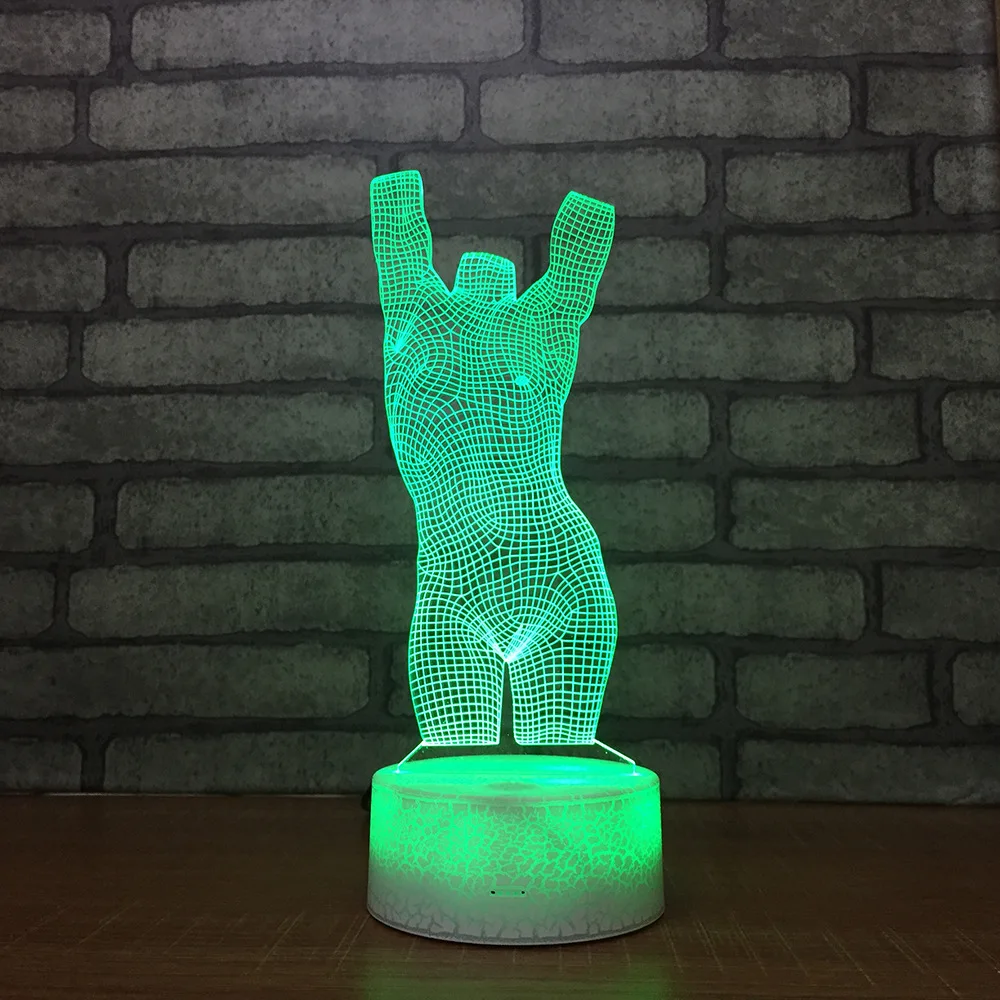 Умный дом украшения 3d ночник Luminaria De Mesa Usb Led Детская Лампа Белая база Прекрасный 7