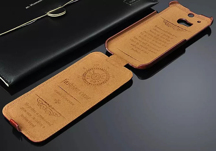 2015 масло-воск 100% Пояса из натуральной кожи Вертикальный флип чехол для HTC Один M8