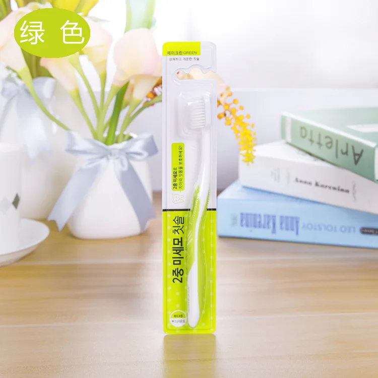 Нескользящая ручка зубная щетка для взрослых сверхтонкая чистки зубов с мехом