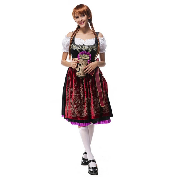 2017 женские костюмы для Октоберфеста Фестиваля Пива баварские немецкий костюм