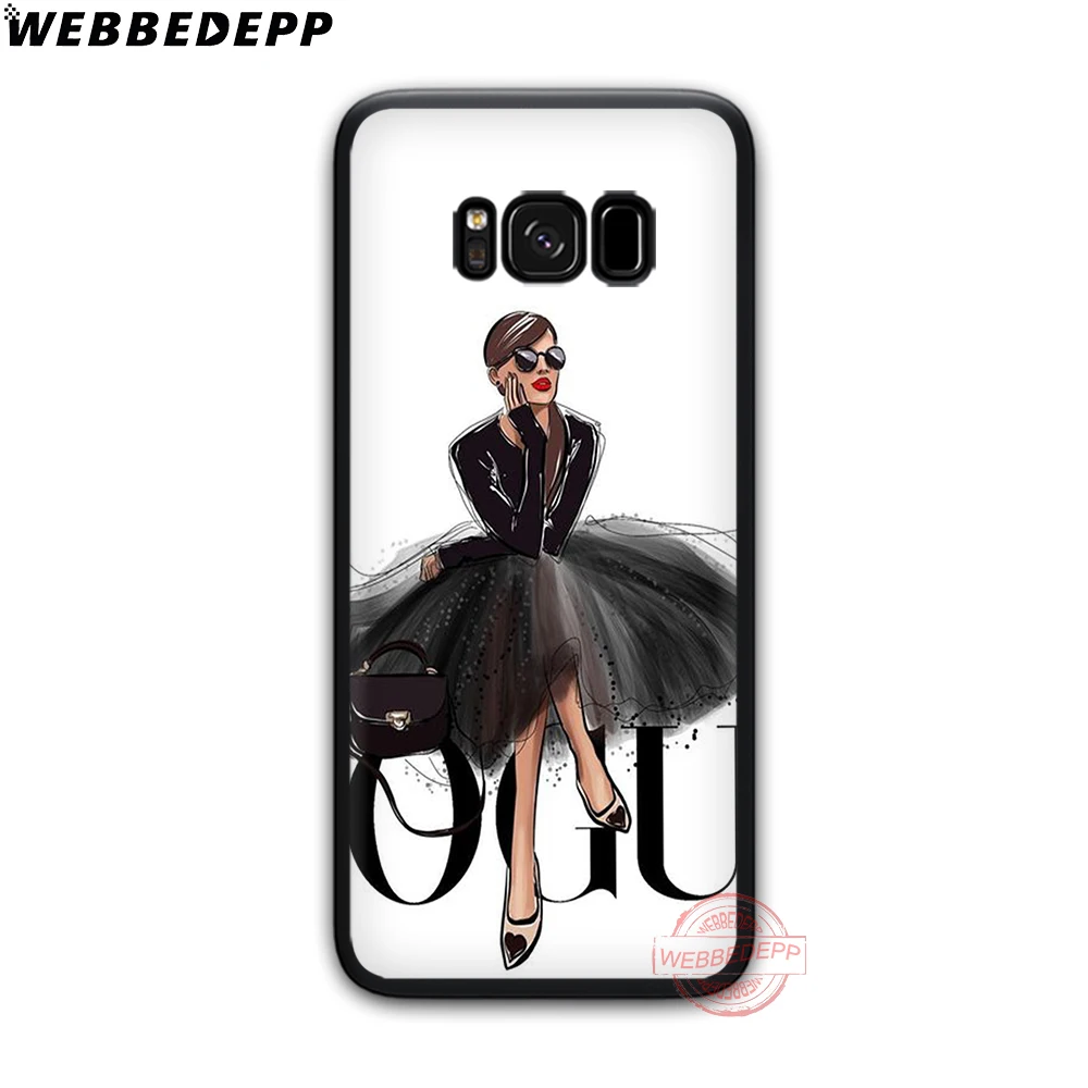 WEBBEDEPP черно-белые модные мягкий чехол для телефона с изображением цветов Samsung S6 S7