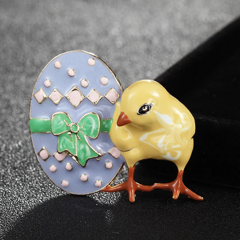 Рождественская брошь для девочек Pin корсаж брендовая желтая эмалированная птицы