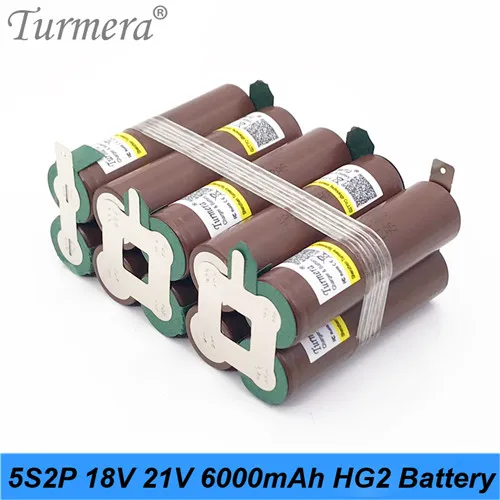 5S2P-HG2-Batterypack Turmera Батарея пакет 18650 hg2 3000 мА/ч, 20 Ампер в течение 18v отвертка Батарея сварки полоски для пайки 5S 18v Батарея пакет(на заказ - Цвет: 5S2P-HG2-Batterypack