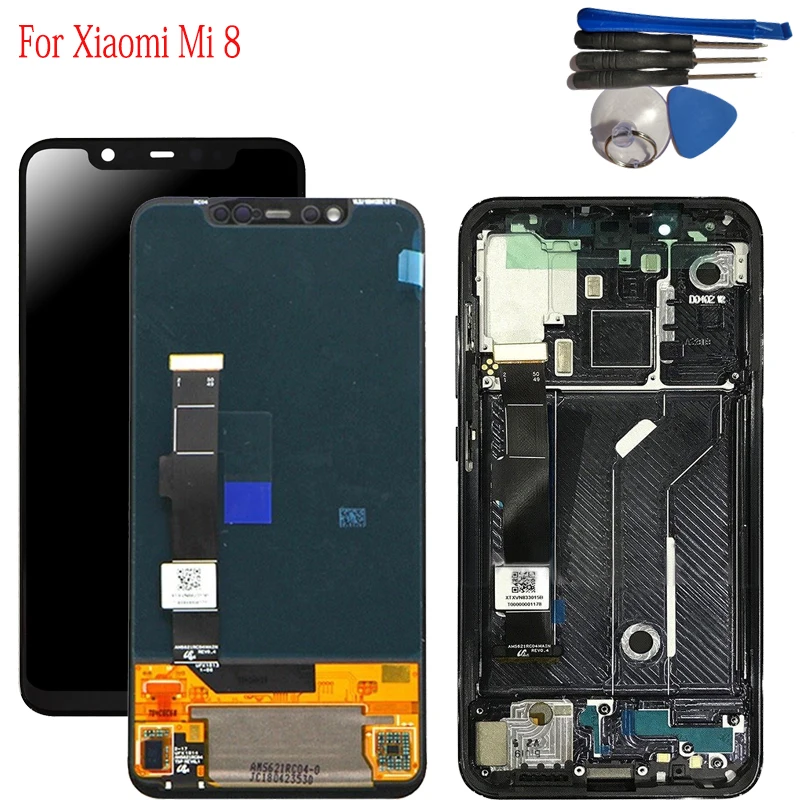 6.21&quot For Xiaomi Mi8 LCD Display Digitizer Touch Screen With Frame Assembly for 8 MI | Мобильные телефоны и