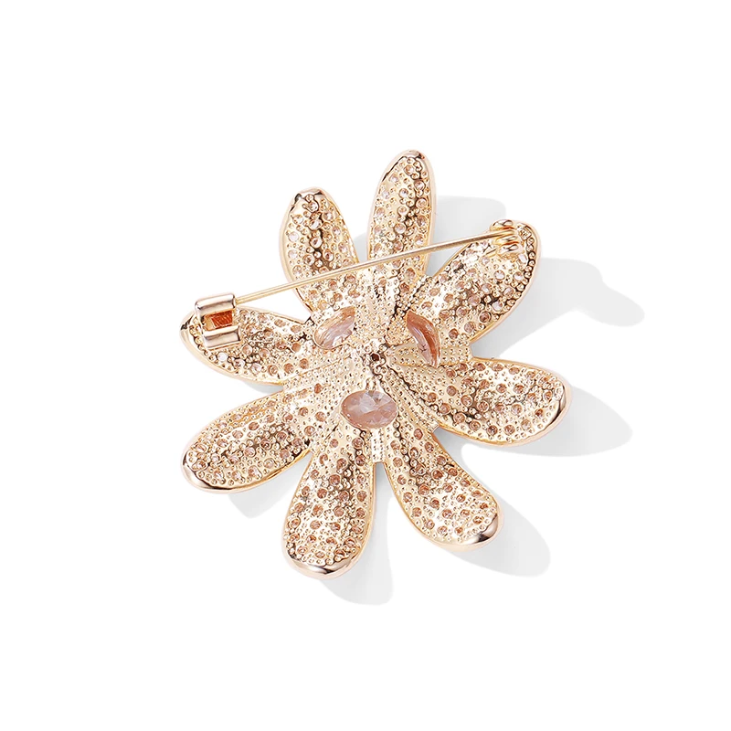 Miss Anne брошь из циркона для женщин девочек ювелирное изделие в виде цветка золотой